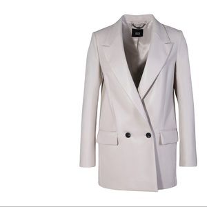 Nisse Belkis Vegan Stone Leather Jacket size 4